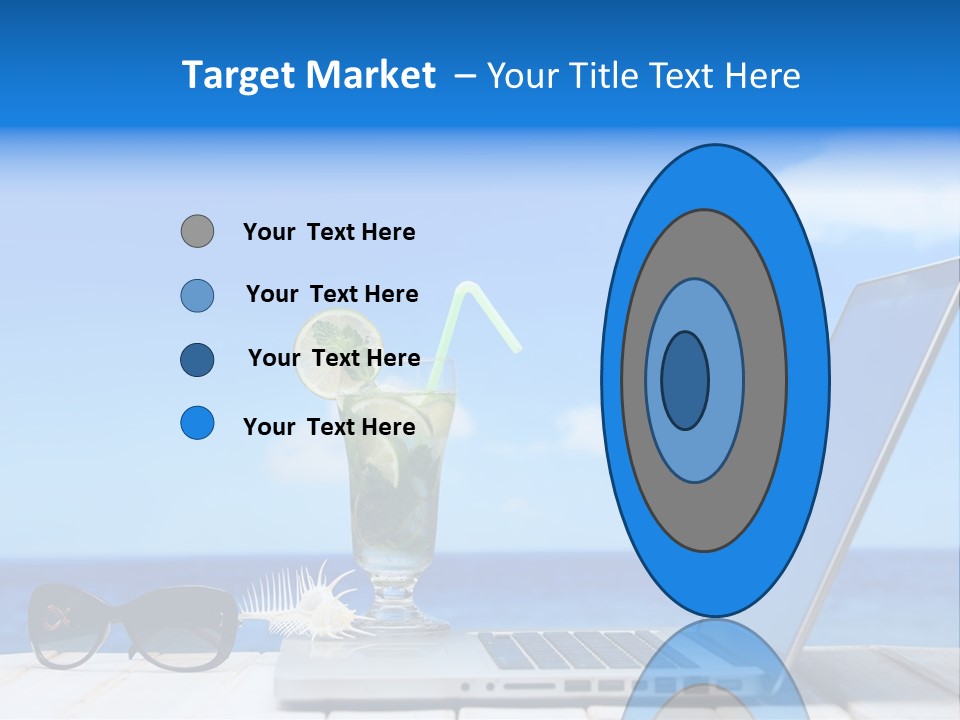 Tropical Laptop Business PowerPoint Template