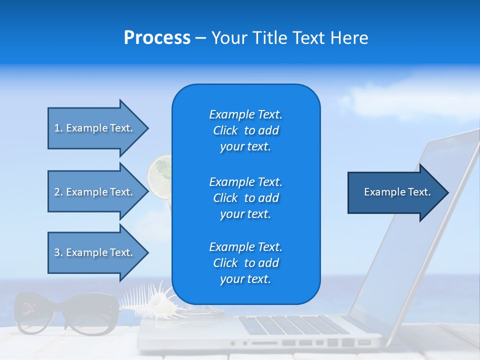 Tropical Laptop Business PowerPoint Template