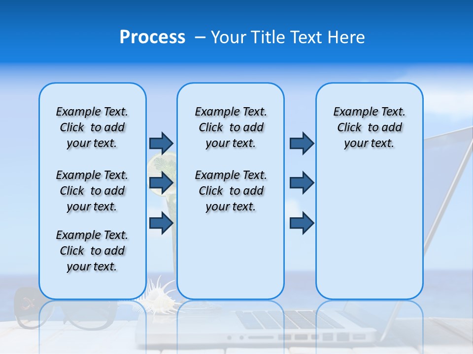 Tropical Laptop Business PowerPoint Template