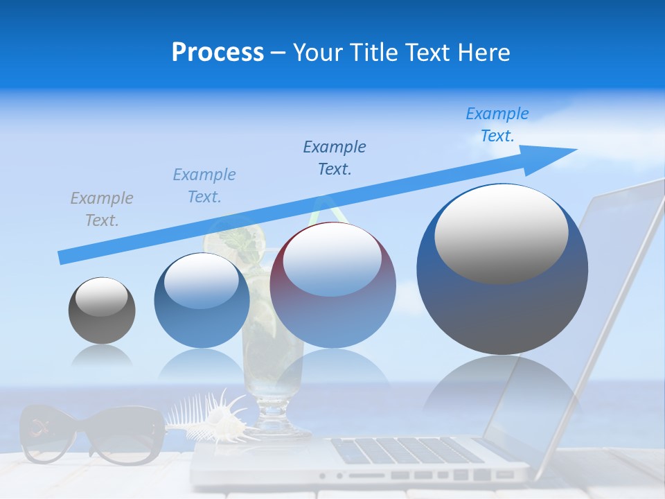 Tropical Laptop Business PowerPoint Template