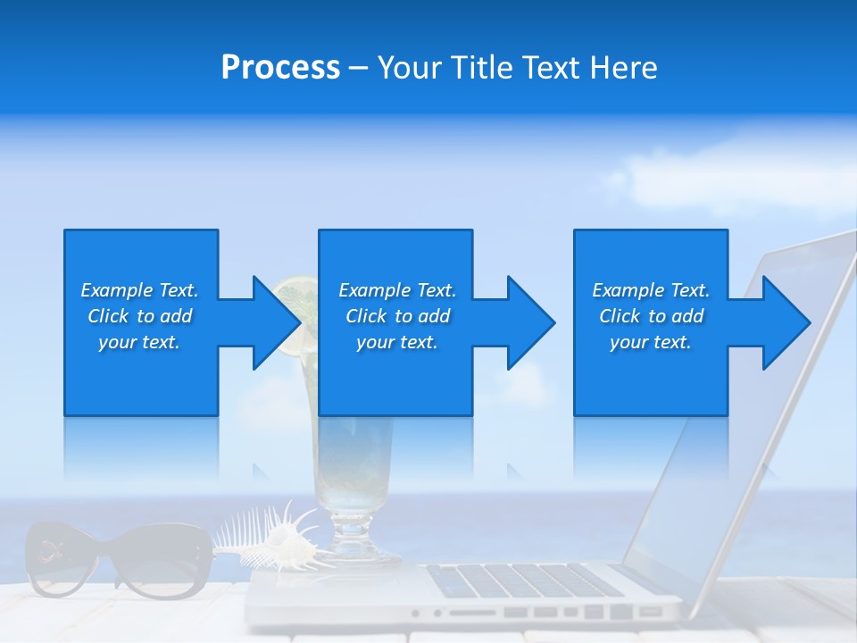 Tropical Laptop Business PowerPoint Template