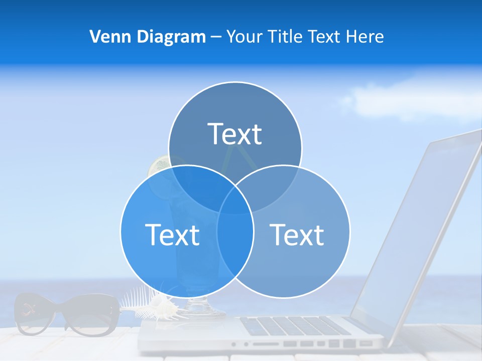 Tropical Laptop Business PowerPoint Template