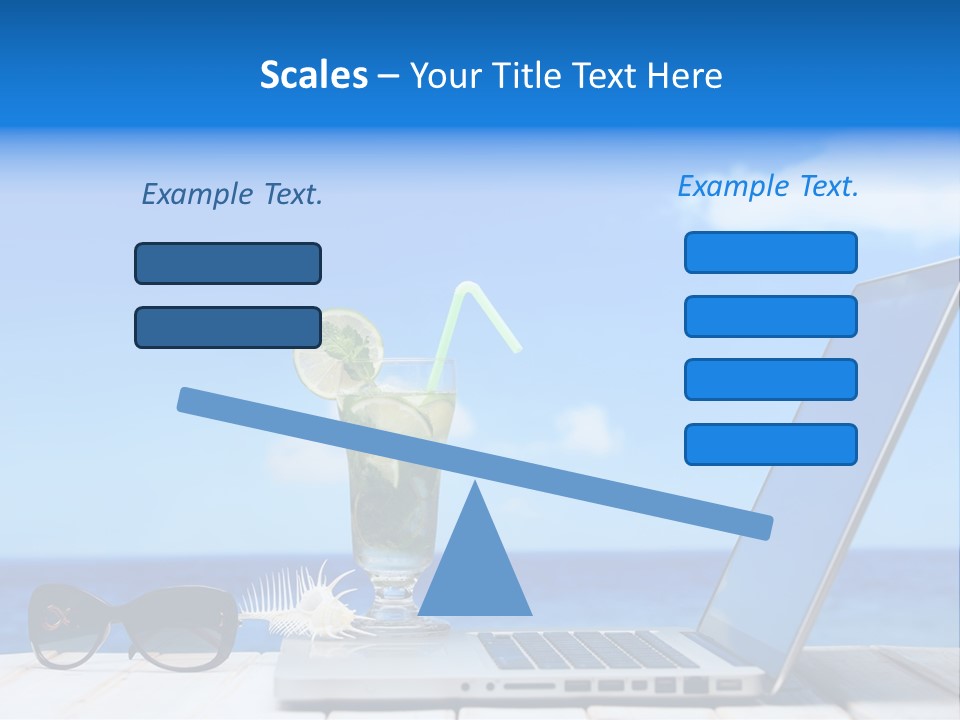 Tropical Laptop Business PowerPoint Template