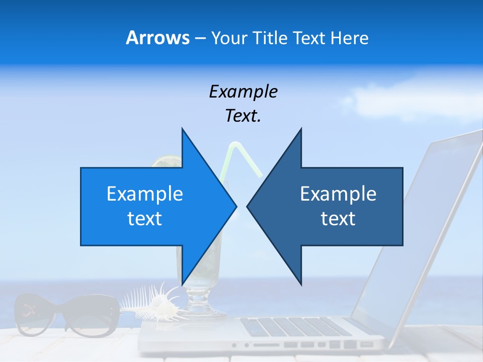 Tropical Laptop Business PowerPoint Template
