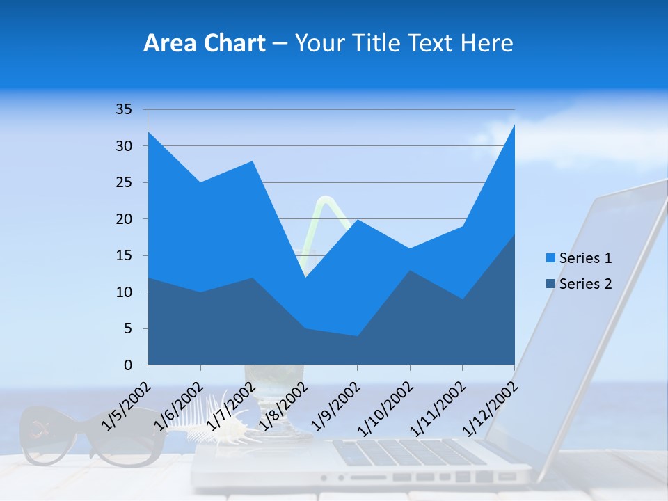 Tropical Laptop Business PowerPoint Template