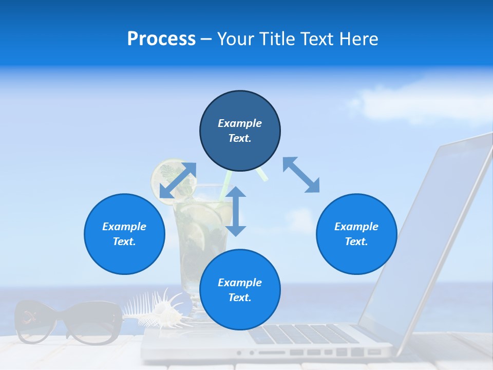 Tropical Laptop Business PowerPoint Template