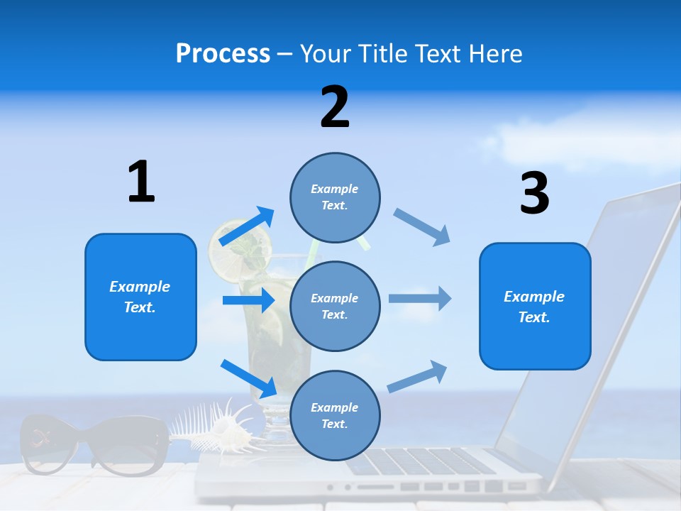 Tropical Laptop Business PowerPoint Template
