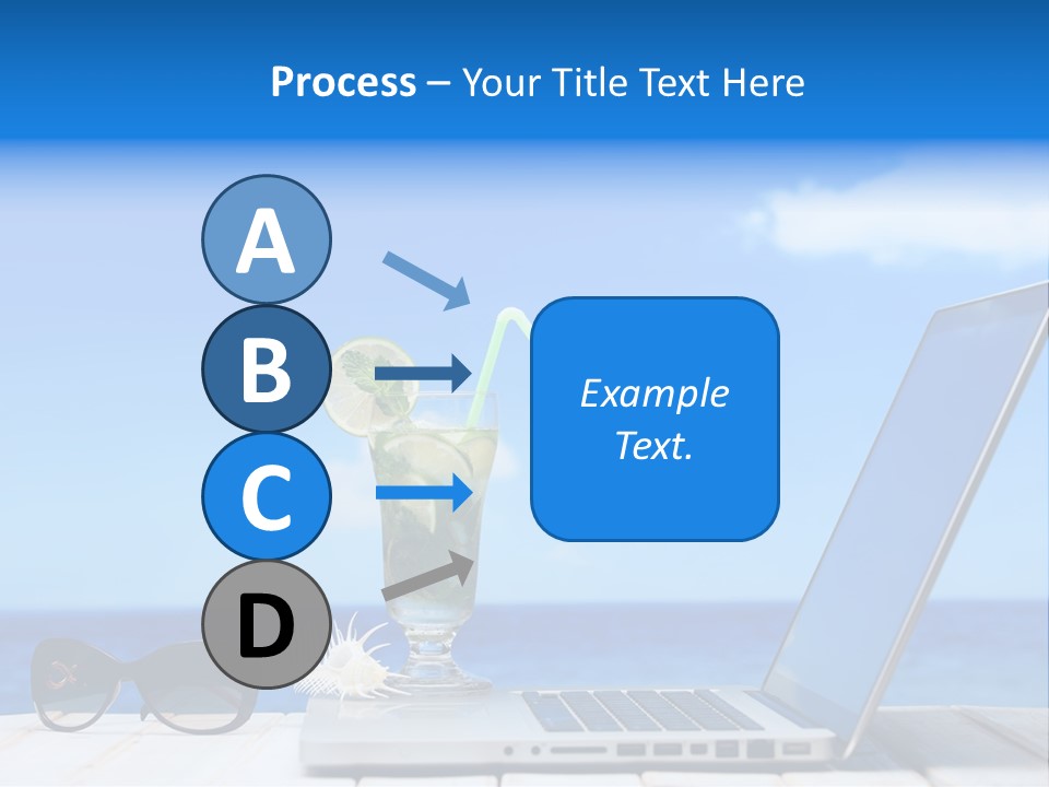 Tropical Laptop Business PowerPoint Template