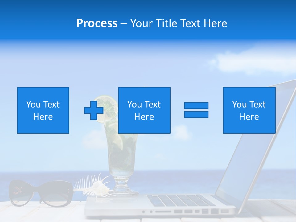 Tropical Laptop Business PowerPoint Template