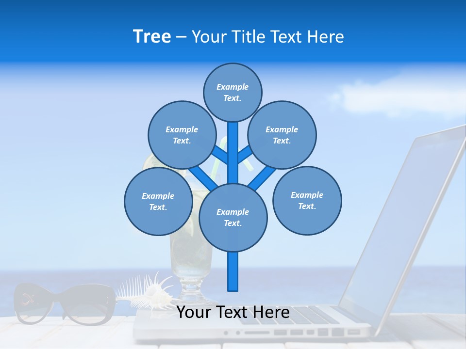 Tropical Laptop Business PowerPoint Template