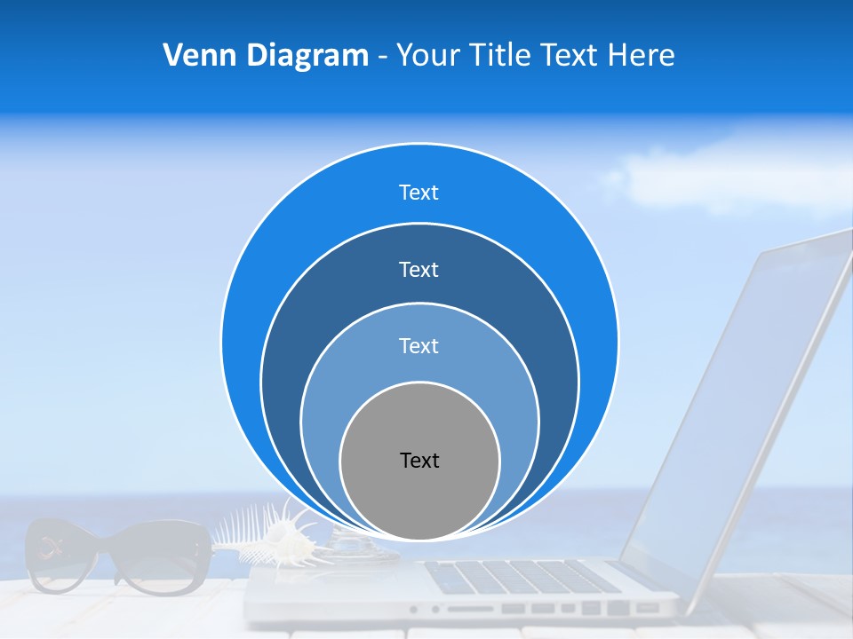 Tropical Laptop Business PowerPoint Template