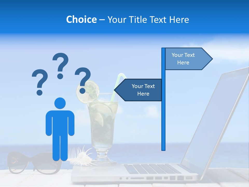 Tropical Laptop Business PowerPoint Template