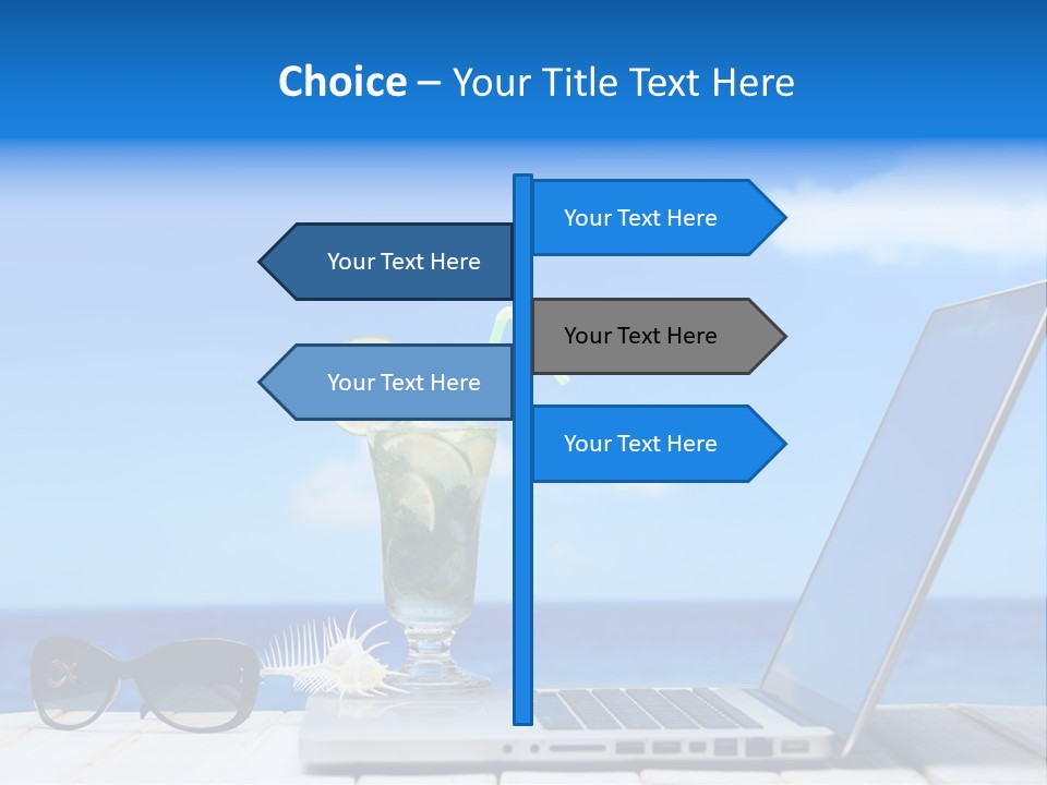 Tropical Laptop Business PowerPoint Template