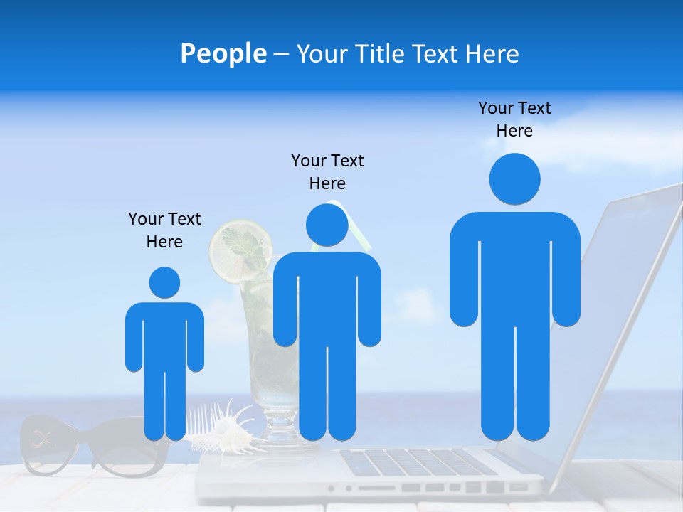 Tropical Laptop Business PowerPoint Template