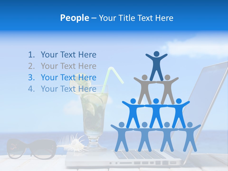 Tropical Laptop Business PowerPoint Template