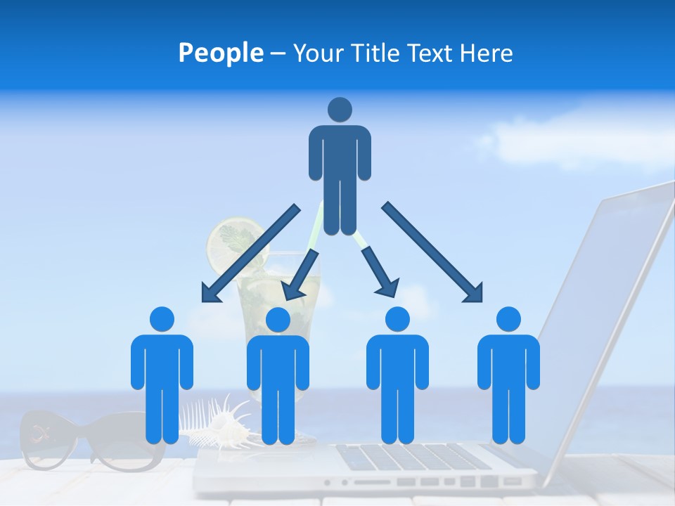 Tropical Laptop Business PowerPoint Template