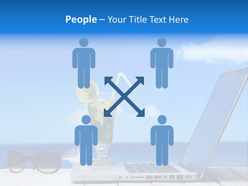 Tropical Laptop Business PowerPoint Template