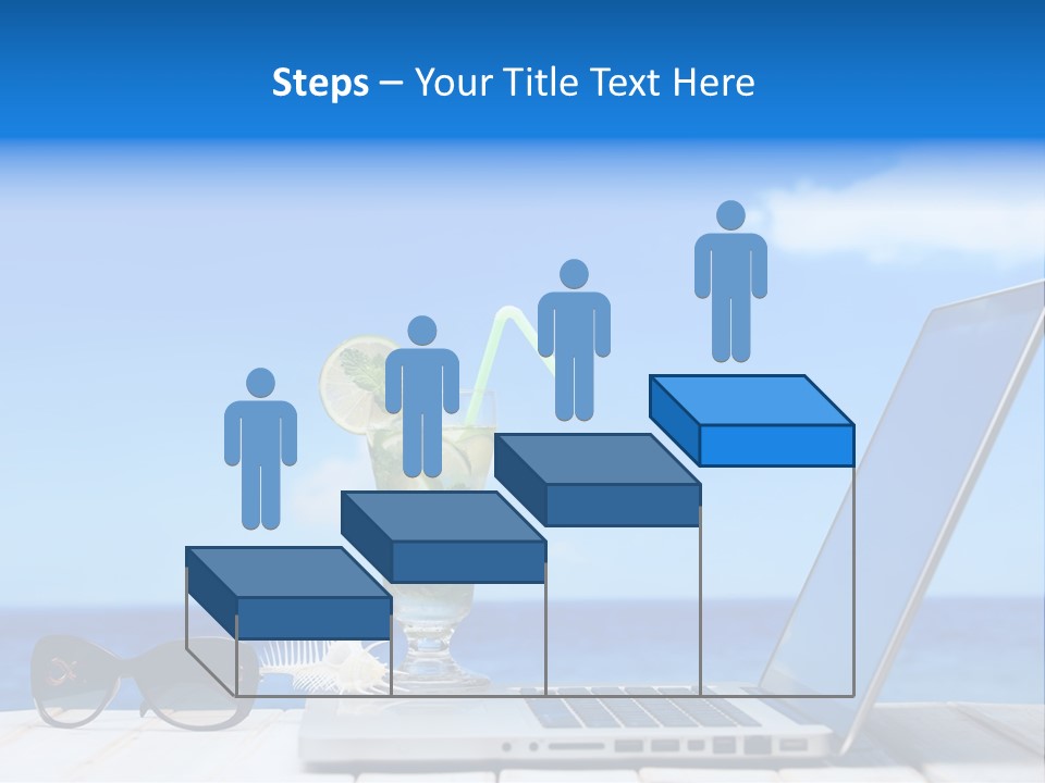 Tropical Laptop Business PowerPoint Template