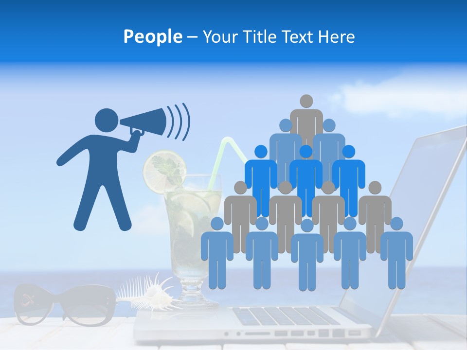 Tropical Laptop Business PowerPoint Template