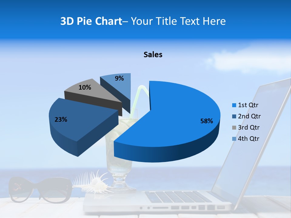 Tropical Laptop Business PowerPoint Template