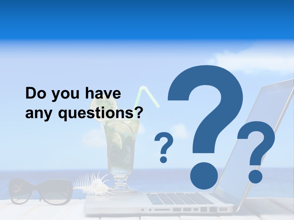 Tropical Laptop Business PowerPoint Template