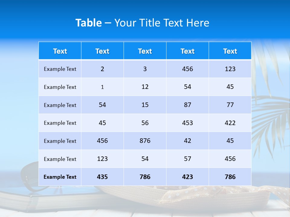 Sand Palm Background PowerPoint Template