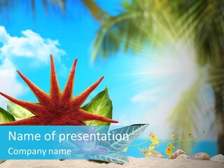 Water Coast Travel PowerPoint Template