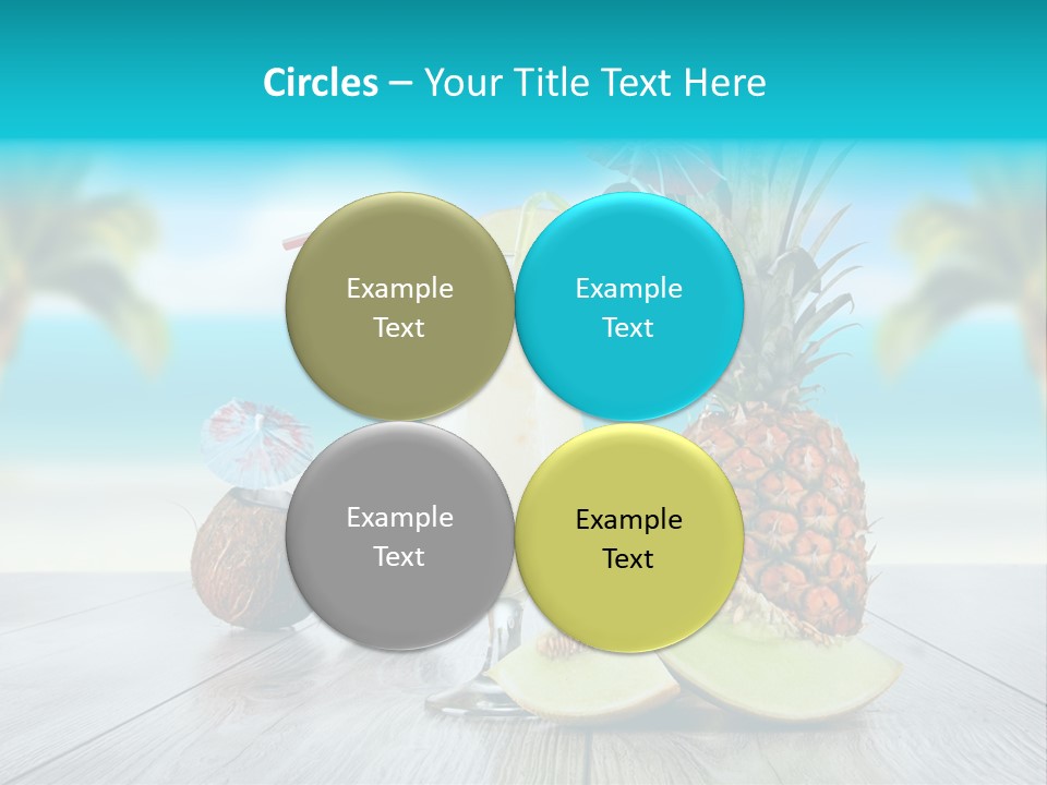 Drink Umbrella Pina PowerPoint Template