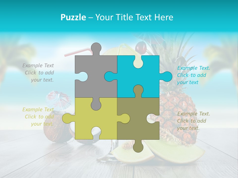 Drink Umbrella Pina PowerPoint Template