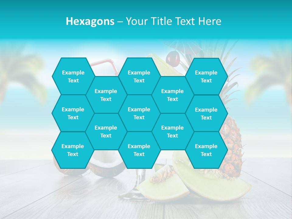 Drink Umbrella Pina PowerPoint Template