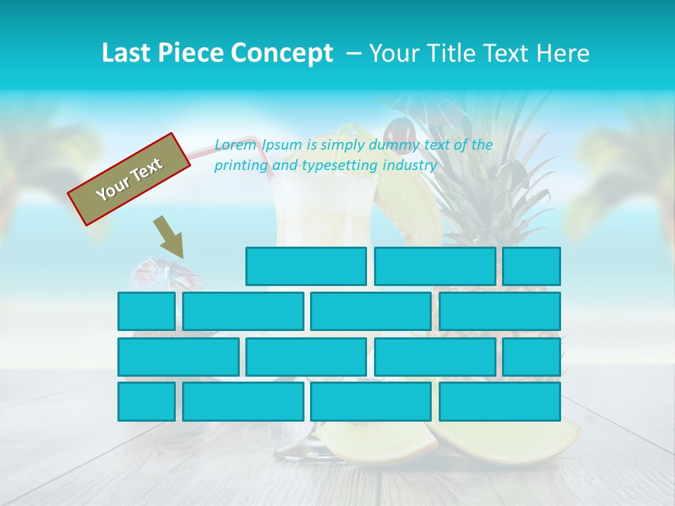 Drink Umbrella Pina PowerPoint Template