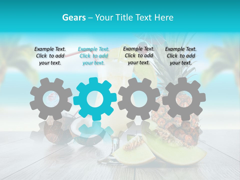 Drink Umbrella Pina PowerPoint Template