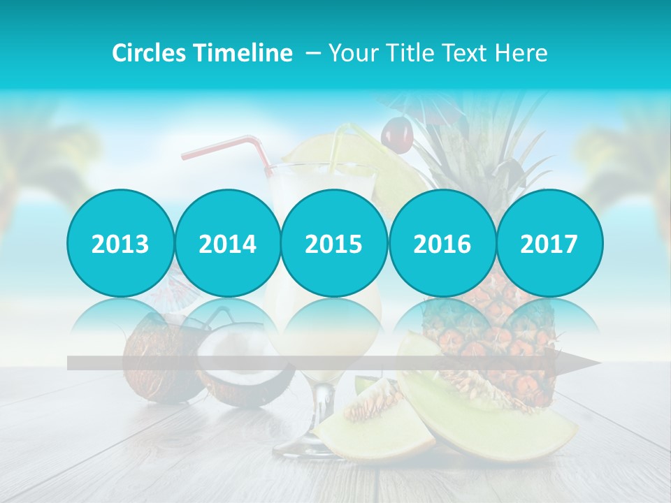 Drink Umbrella Pina PowerPoint Template