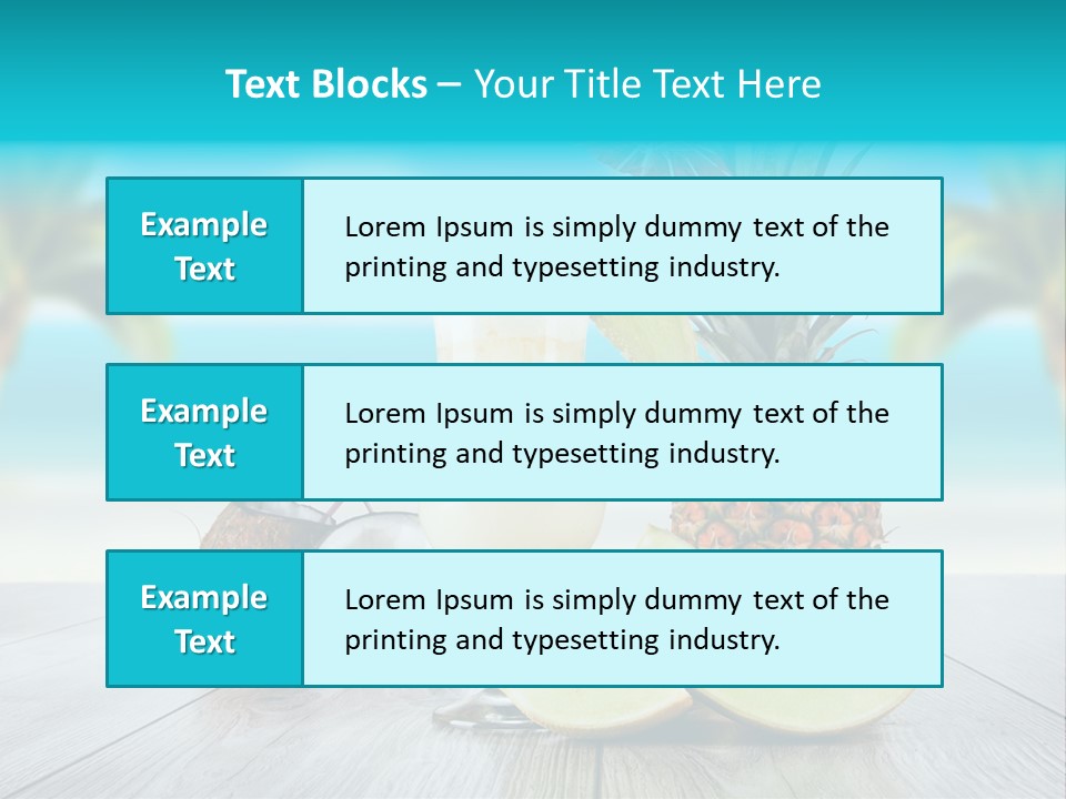 Drink Umbrella Pina PowerPoint Template