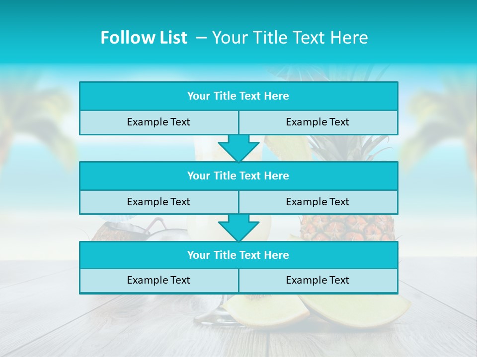 Drink Umbrella Pina PowerPoint Template