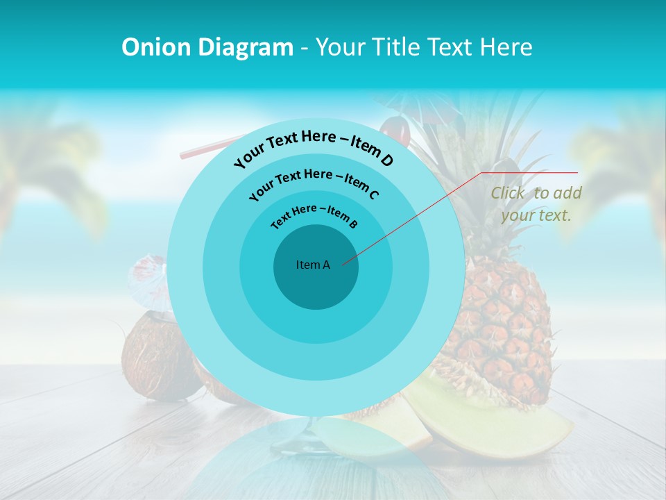 Drink Umbrella Pina PowerPoint Template