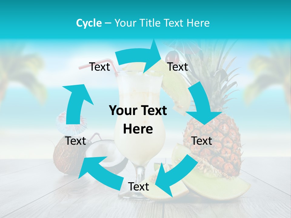 Drink Umbrella Pina PowerPoint Template