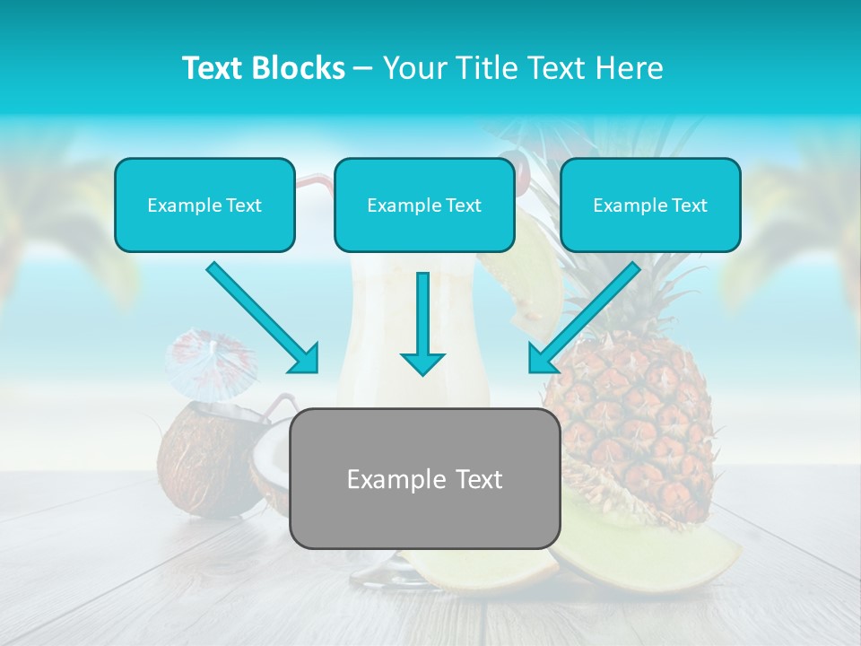 Drink Umbrella Pina PowerPoint Template