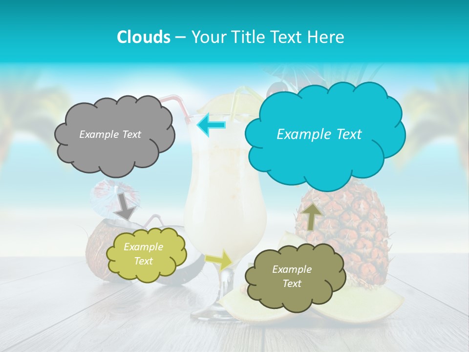 Drink Umbrella Pina PowerPoint Template