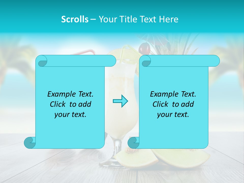 Drink Umbrella Pina PowerPoint Template