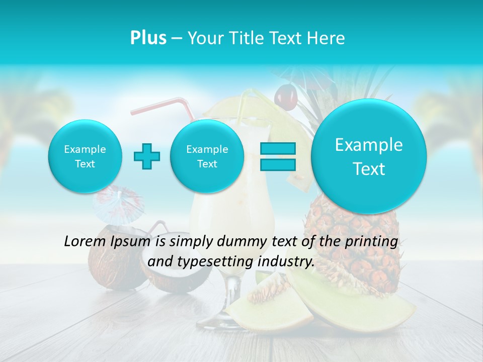 Drink Umbrella Pina PowerPoint Template