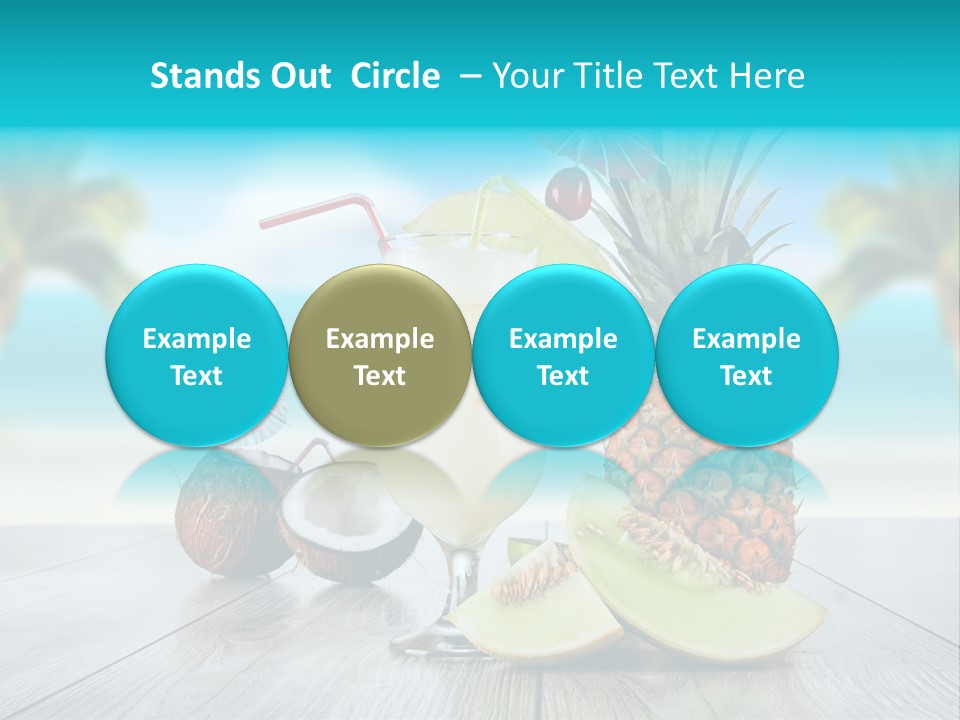 Drink Umbrella Pina PowerPoint Template