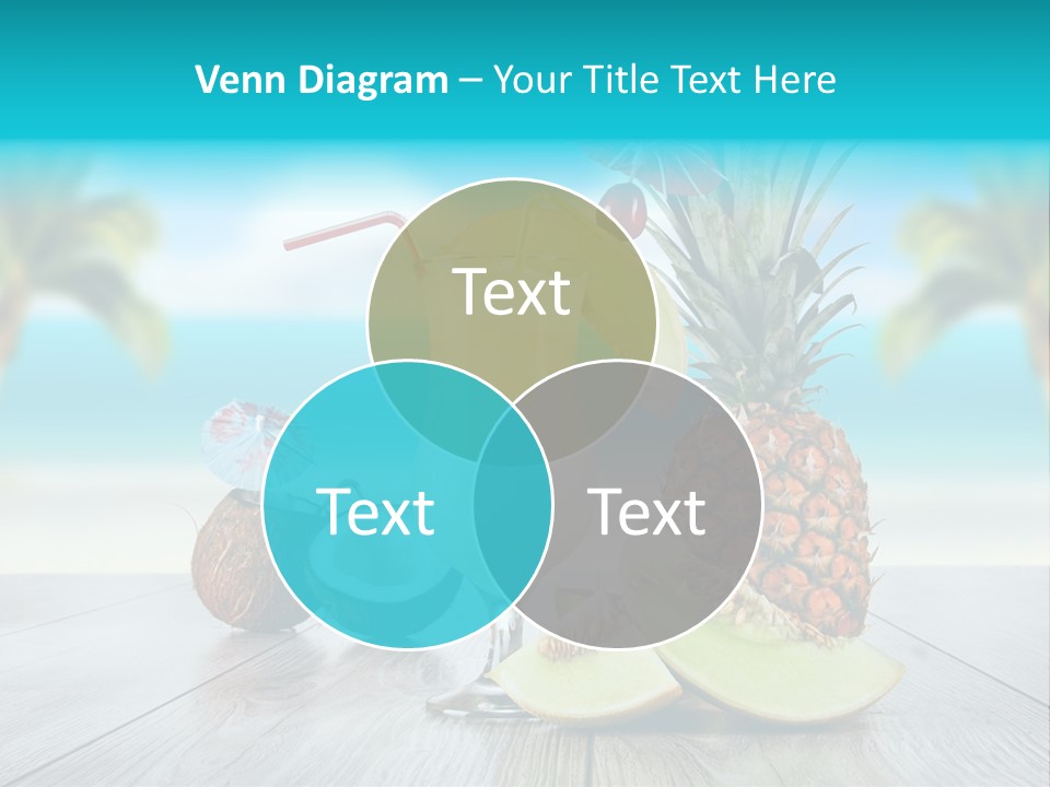 Drink Umbrella Pina PowerPoint Template