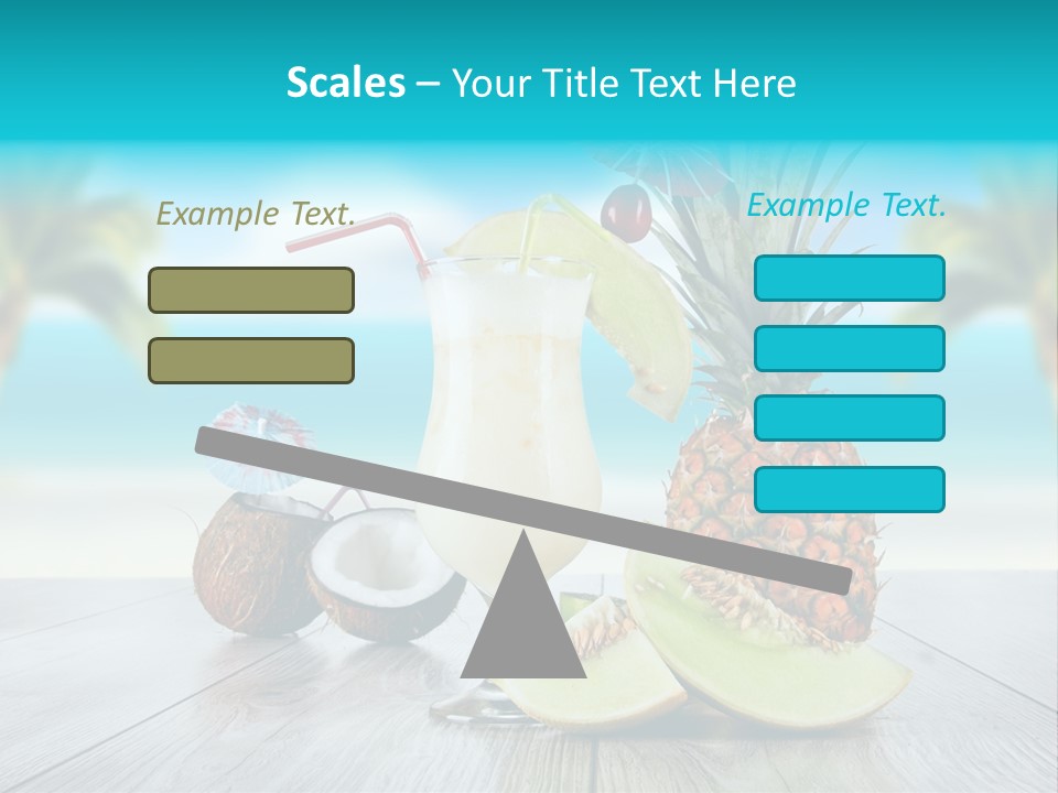 Drink Umbrella Pina PowerPoint Template