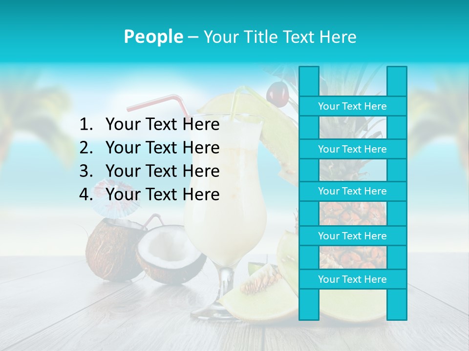 Drink Umbrella Pina PowerPoint Template