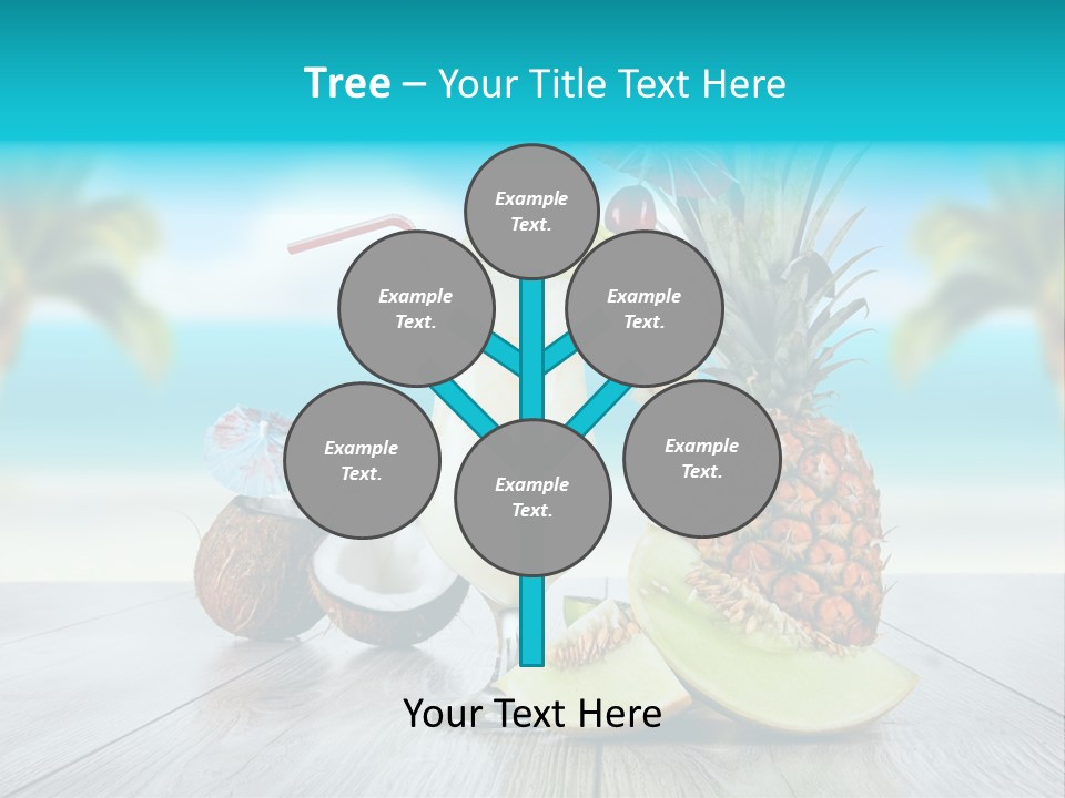 Drink Umbrella Pina PowerPoint Template