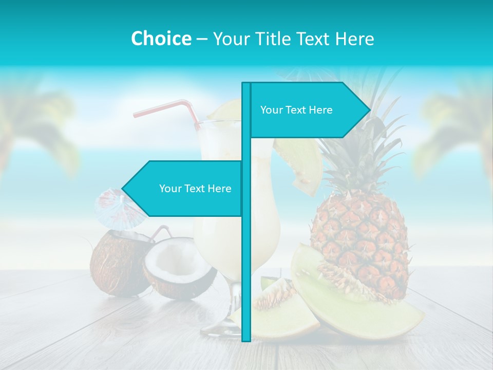 Drink Umbrella Pina PowerPoint Template