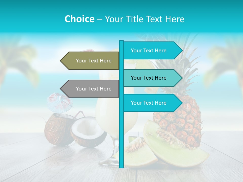 Drink Umbrella Pina PowerPoint Template