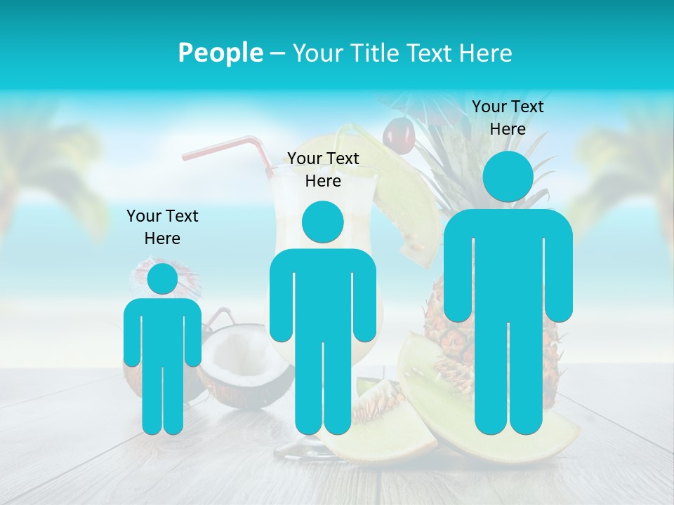 Drink Umbrella Pina PowerPoint Template