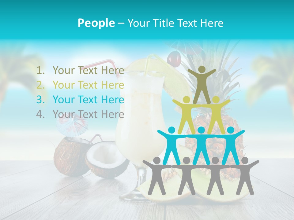 Drink Umbrella Pina PowerPoint Template